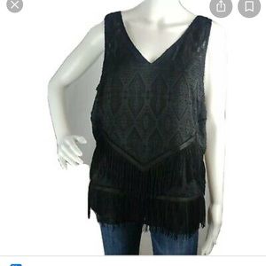 New Skies Are Blue Stoeva fringe blouse